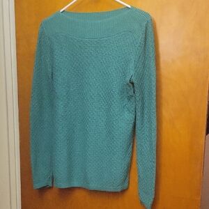 Croft & Barrow Women's Aqua Crew Neck Sweater